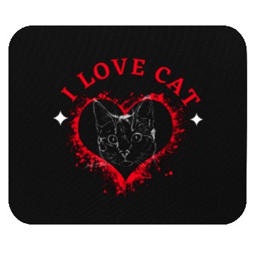 Discover The cat that makes my heart beat Mouse Pads