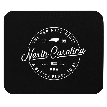 Discover Warm North Carolina Badge Logo Mouse Pads