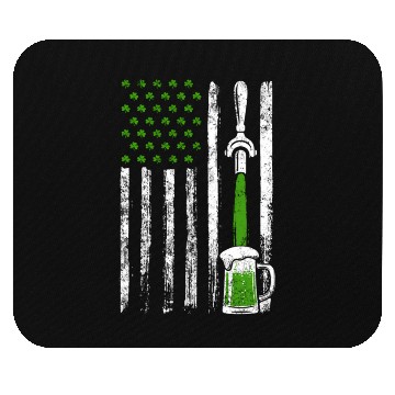 Discover Irish American Flag Draft Beer Shamrock St Mouse Pads
