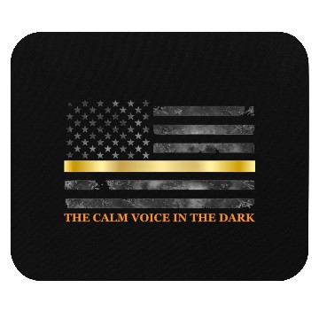 Discover Dispatcher - Thin Yellow Gold Line 911 Emergency Mouse Pads