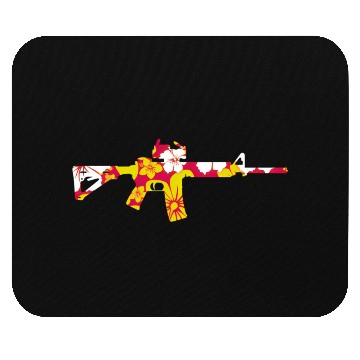 Discover Tropical Gun Firearm Beach Hawaiian Aloha Ar-15 Mouse Pads