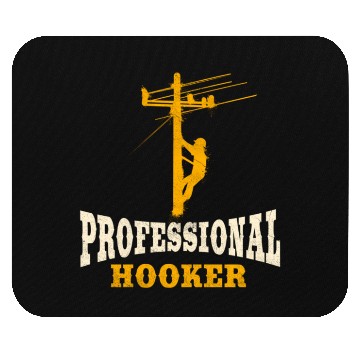 Discover Lineman Line Worker Professional Hooker Mouse Pads