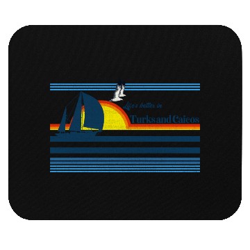Discover Beach 70S 80S Island Sailing Sunset -Tur And Mouse Pads