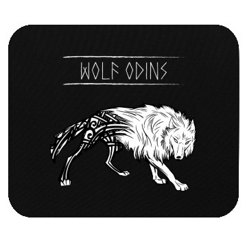 Discover Freki Geri Wolf Odin Wotan Nordic God Valhalla Mouse Pads