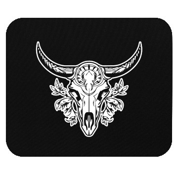 Discover Cow Skull Boho Mouse Pads