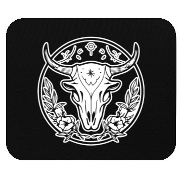 Discover Cow Skull Boho Mouse Pads