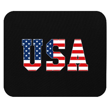 Discover Usa Patriotic American Flag Red White Blue Mouse Pads
