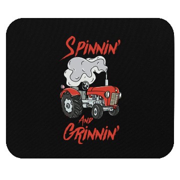 Discover Tractor Pulling Farmer Mouse Pads