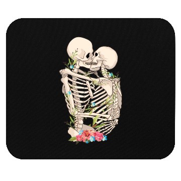 Discover Scary Kissing eletons Halloween Mouse Pads