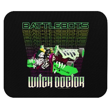 Discover Battlebots Robot Witch Doctor Logo Stack Mouse Pads