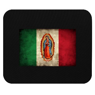 Discover Our Lady Virgen De Guadalupe Mecan Flag Mouse Pads