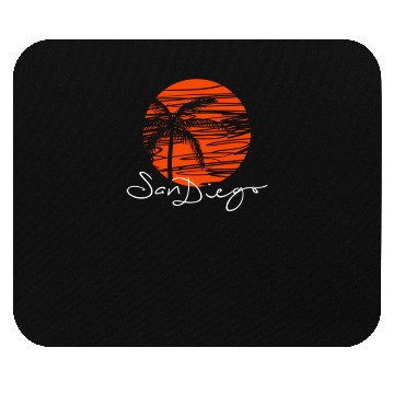Discover Creative San Diego Travel Vacation- Sunset - Palm Mouse Pads