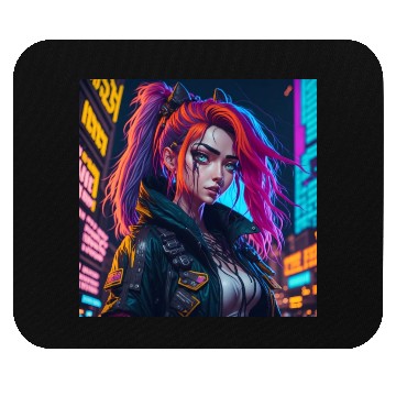 Discover Cyberpunk Anime Girl Mouse Pads