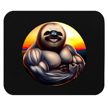 Discover Muscular sloth at sunset Mouse Pads