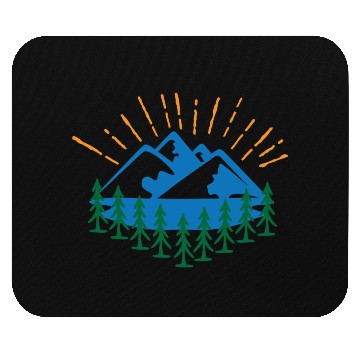Discover Blue Mountain And Forest Mouse Pads