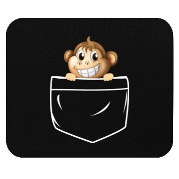 Discover Cute Monkey In Pocket Mouse Pads