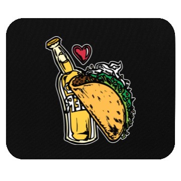 Discover Tacos Funny Cute Taco Lover Cool Mexican Beer Mouse Pads