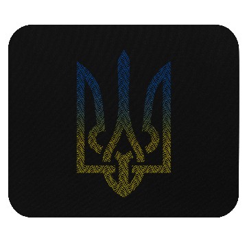 Discover Ukraine Flag And Trident Ukrainian Mouse Pads