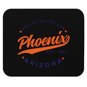 Discover Phoenix Arizonna Valley Of The Sun Color Text Mouse Pads