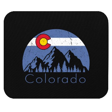 Discover Colorado Mountain Flag Mouse Pads