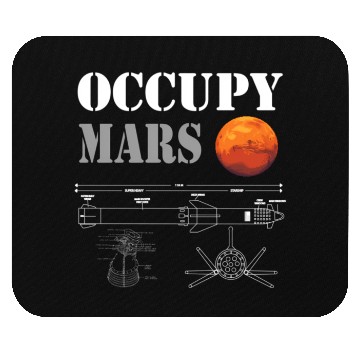 Discover Occupy Mars Starship Rocket Mouse Pads