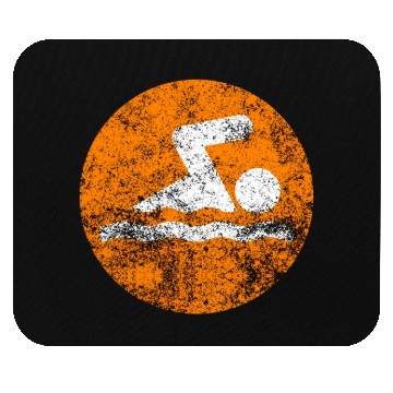 Discover Swim Orange Swim Icon Mouse Pads