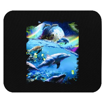 Discover Galaxy Dolphin Dolphins In Space Mouse Pads