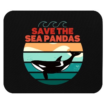 Discover Rescue Killer Whale Orcas Save The Sea Pandas Mouse Pads
