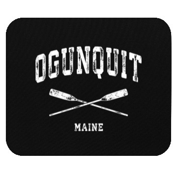 Discover Ogunquit Maine Nautical Crossed Oars Mouse Pads