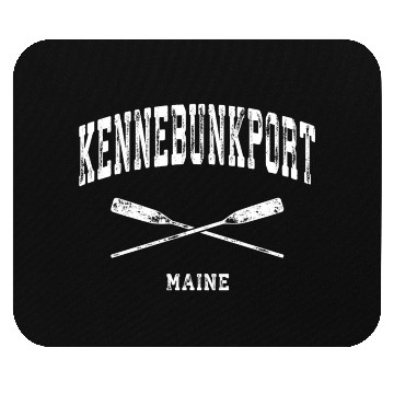 Discover Kennebunkport Maine Nautical Crossed Oars Mouse Pads