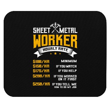 Discover Sheet Metal Worker On Back Of Mouse Pads