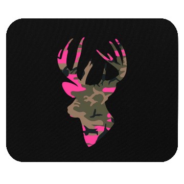 Discover Deer Camo Outfitter Black Mouse Pads
