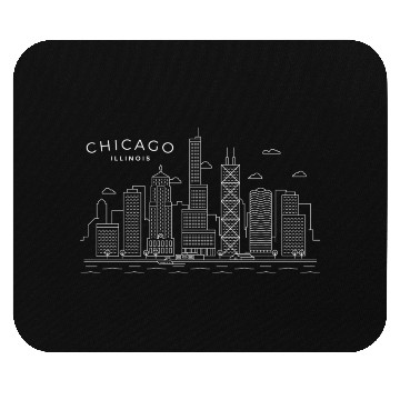 Discover Chicago yline Chicago Illinois Mouse Pads