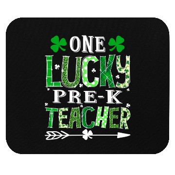 Discover St Patrick'S Day One Lucky Pre-K Teacher Shamrock Mouse Pads