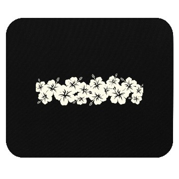 Discover Surfer Style Floral Hibiscus Flower Row 1970S Mouse Pads