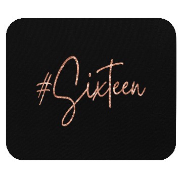 Discover 16Th Hashtag Milestone Sweet 16 Sixteen Mouse Pads