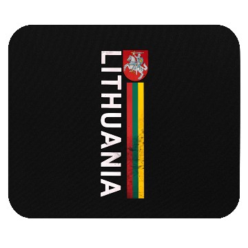 Discover Lithuania Flag And Emblem Left Side Retro-Effect Mouse Pads