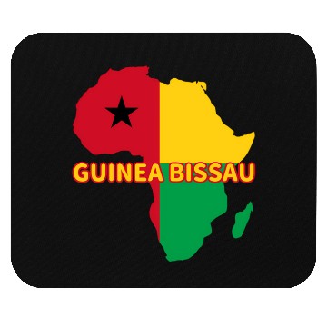 Discover Guinea-Bissau Bissau-Guinean Pride Flag Map Mouse Pads