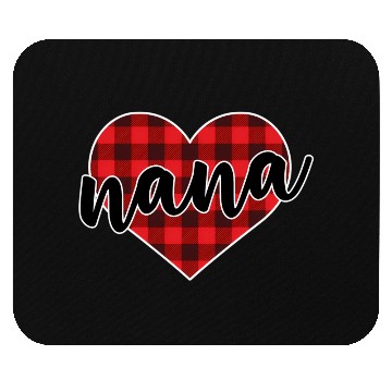 Discover Nana Buffalo Plaid Heart Cozy Winter Pattern Mouse Pads