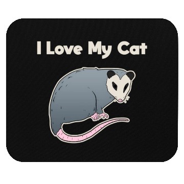 Discover I Love My Cat Opossum Mouse Pads
