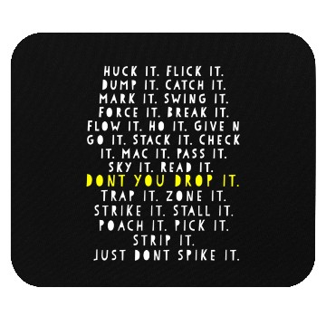 Discover Ultimate Frisbee Game Language Frowler Disc Golf Mouse Pads