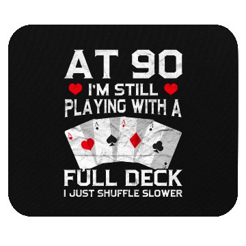 Discover Full House Card Hand 90Th 90 Cards Mouse Pads