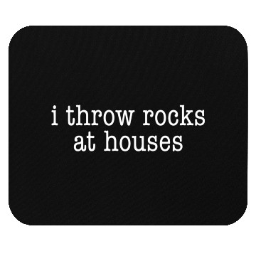 Discover I Throw Roc At Houses Minimalistic Curling Mouse Pads