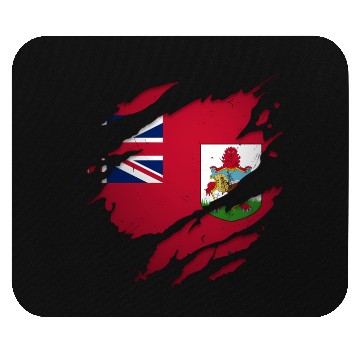 Discover Proud Bermudians Torn Ripped Bermuda Flag Mouse Pads