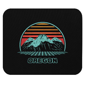 Discover Oregon Mountain Hiking 80S Style Mouse Pads