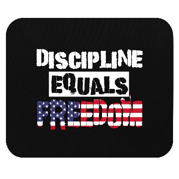 Discover Discipline Is Equal To Freedom American Flag Mouse Pads