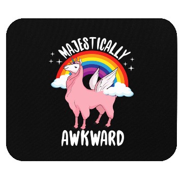 Discover Majestically Awkward Llamacorn Llama Uorn Mouse Pads