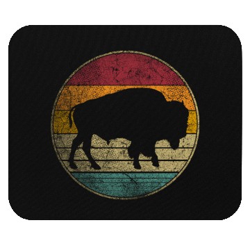 Discover Buffalo Distressed Bison Animal Dad Mouse Pads