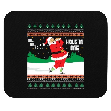 Discover Ho Ho Ho Ugly Santa Golf Jumper Mouse Pads