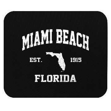 Discover Miami Beach Florida Fl State Athletic Style Mouse Pads